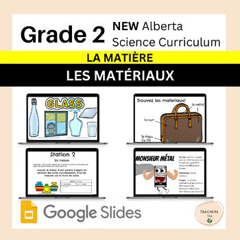 Preview of Alberta Grade 2 New Science Curriculum [FRENCH] - MATTER - Materials