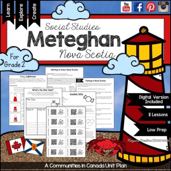 Preview of Alberta Grade 2 Social Studies  {Communities in Canada: Meteghan Nova Scotia}