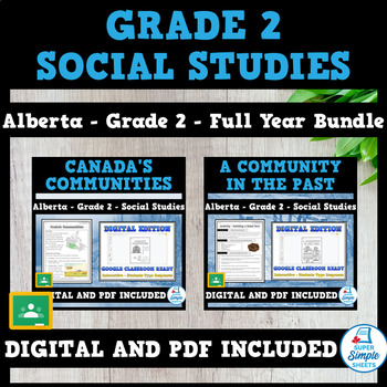 Preview of Alberta - Grade 2 Social Studies - FULL YEAR BUNDLE