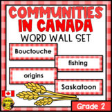 Alberta Grade 2 Social Studies Vocabulary | Editable Word Wall
