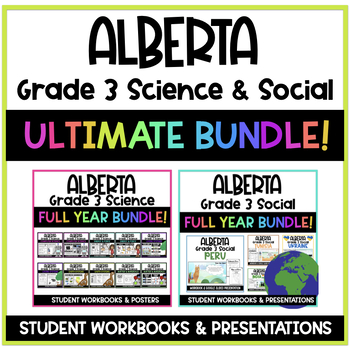 Preview of Alberta Grade 3 Full Year BUNDLE - Science & Social Studies