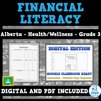 Preview of Alberta Grade 3 Health and Wellness - Financial Literacy