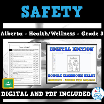 Preview of Alberta Grade 3 Health and Wellness - Safety