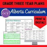 Alberta Grade 3 Long Range/Year Plans w/ NEW 2023 Curriculum