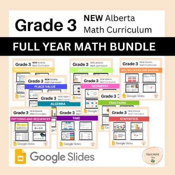 Preview of Alberta Grade 3 Math - BUNDLE - 10 COMPLETE UNITS - FULL YEAR RESOURCE