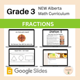 Alberta Grade 3 Math - FRACTIONS- Mini Lessons and Hands o