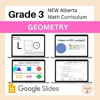 Preview of Alberta Grade 3 Math - GEOMETRY- Mini Lessons and Hands On Learning Centres