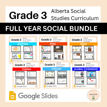 Preview of Alberta Grade 3 Social Studies- BUNDLE- 7 Units + 1 Reading Comprehension