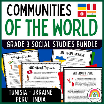 Preview of Alberta Grade 3 Social Studies Communities Around the World Bundle
