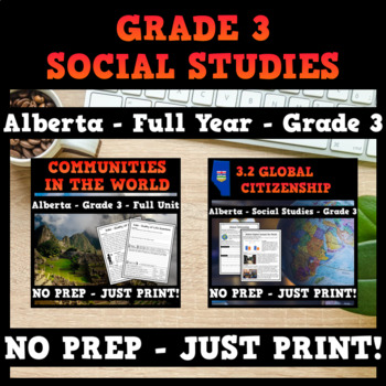 Preview of Alberta - Grade 3 - Social Studies - FULL YEAR BUNDLE