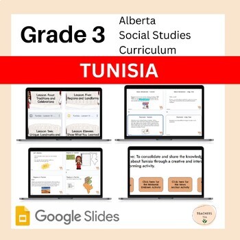 Preview of Alberta Grade 3 Social Studies - Tunisia
