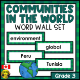 Alberta Grade 3 Social Studies Vocabulary | Editable Word Wall