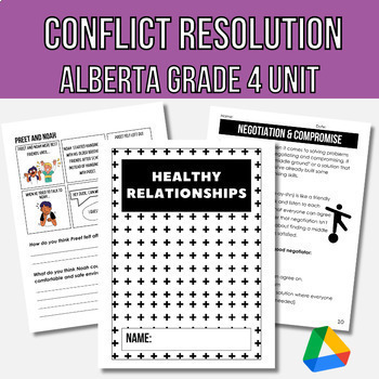 Preview of Alberta Grade 4 - Conflict Resolution Unit (No Prep - New Health Curriculum)