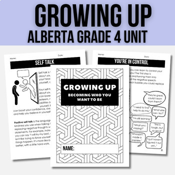 Preview of Alberta Grade 4 - Growing Up Unit (No Prep - New Health Curriculum)