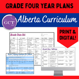 Alberta Grade 4 Long Range/Year Plans w/ NEW 2023 Curriculum