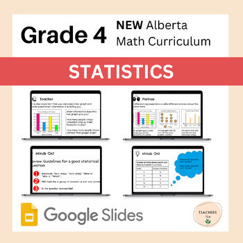 Preview of Alberta Grade 4 Math - Statistics - Google Slides COMPLETE UNIT