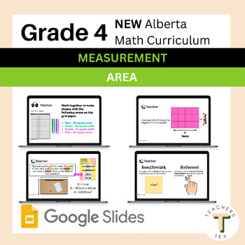 Preview of Alberta Grade 4 New Math Curriculum - MEASUREMENT - Area