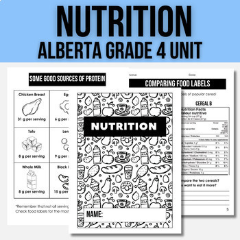 Preview of Alberta Grade 4 - Nutrition Unit (No Prep - New Health Curriculum)