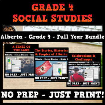 Preview of Alberta - Grade 4 - Social Studies - FULL YEAR BUNDLE