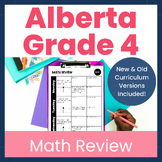 Alberta Grade 4 New Math Curriculum Review Worksheets - En