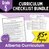 Alberta Grade 5 Curriculum Checklists Bundle w/ NEW 2022 C