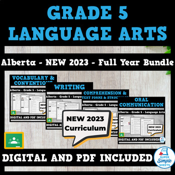 Preview of Alberta Grade 5 Language Arts ELA - FULL YEAR BUNDLE - NEW 2023 Curriculum