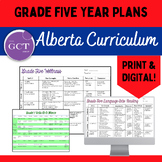 Alberta Grade 5 Long Range/Year Plans w/ NEW 2023 Curriculum