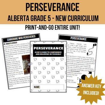 Preview of Alberta Grade 5 - Perseverance (No Prep Unit)