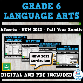 Preview of Alberta Grade 6 Language Arts ELA - FULL YEAR BUNDLE - NEW 2023 Curriculum