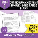 Alberta Grade 6 Long Range/Year Plan + Curriculum Checklis