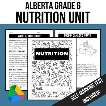 Preview of Alberta Grade 6 - Nutrition Unit (No Prep - New Health Curriculum)