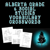 Alberta Grade 6 Social Studies Vocabulary Crosswords