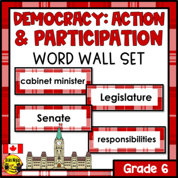 Preview of Alberta Grade 6 Social Studies Vocabulary | Editable Word Wall