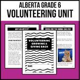 Alberta Grade 6 - Volunteering Unit (No Prep - New Health 