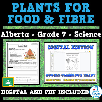 Preview of Alberta Grade 7 Science - Plants for Food and Fibre