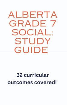 Preview of Alberta Grade 7 Social Studies: Study Guide Based on Alberta Curriculum