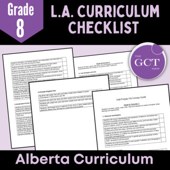 Preview of Alberta Grade 8 Language Arts Curriculum Checklist 