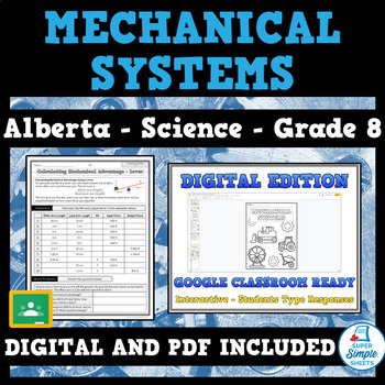Preview of Alberta Grade 8 Science - Mechanical Systems
