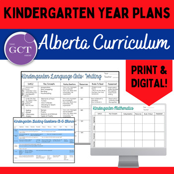 Preview of Alberta Kindergarten Long Range/Year Plans w/ NEW 2023 Curriculum
