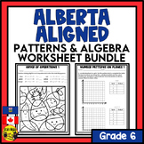 Alberta Math Curriculum Patterns and Algebra Worksheet Bun