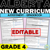 Alberta New Curriculum Assessment Binder for GRADE 4| EDIT