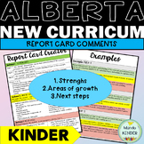 Alberta New Curriculum - Create Report Card Comments for K
