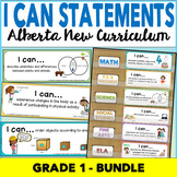 Alberta New Curriculum | Grade 1 I CAN STATEMENTS | Math +