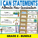 Alberta New Curriculum | Grade 2 I CAN STATEMENTS | Math +