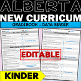 Alberta New Curriculum | KINDER EDITABLE GRADEBOOK | Repor