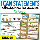 Alberta New Curriculum | Kinder I CAN STATEMENTS for SCIEN