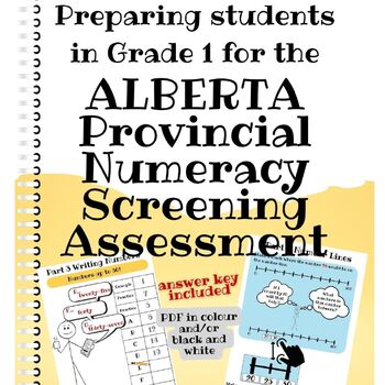 Preview of Alberta Numeracy Screen Grade 1 Math Practice Booklet of the Assessment Format