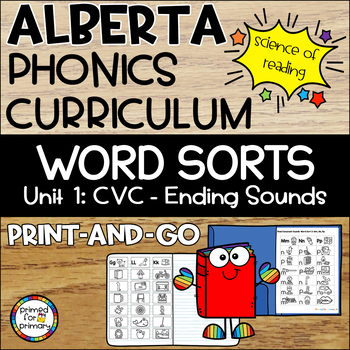 Preview of Science of Reading CVC ENDING SOUND Word Sort Word Work Worksheet Activity