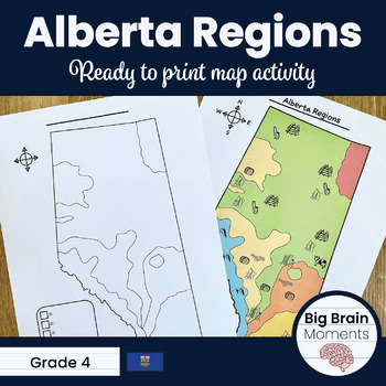 Preview of Alberta Regions Map Activity