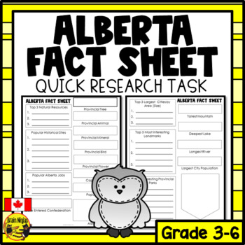 Preview of Free Alberta Quick Research Project